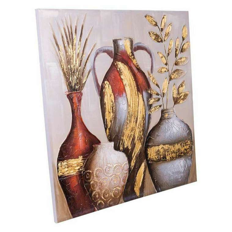 Картина Холст древесина ели 100 x 3 x 100 cm