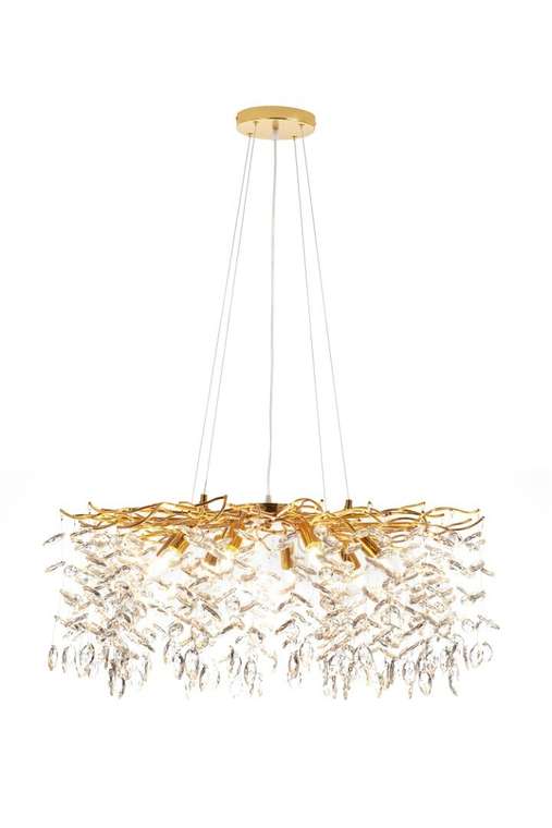 Подвесная люстра Crystis 670 золотого цвета