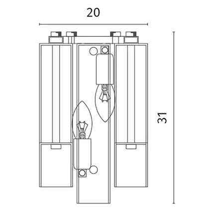 Настенный светильник Divinare CASCATA 7666/17 AP-2