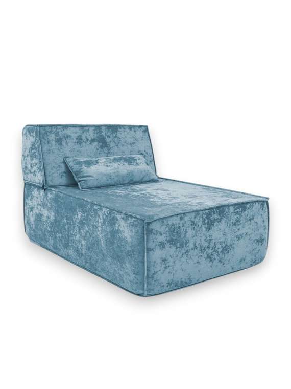 Бескаркасная оттоманка Клайд голубого цвета