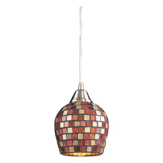 Светильник (Люстра)  Satin Nickel / Multi Color  Mosaic