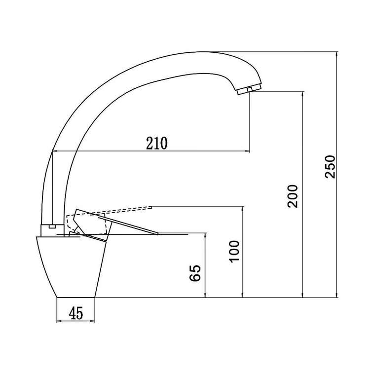 Смеситель для кухни Fmark FS8234H, черный