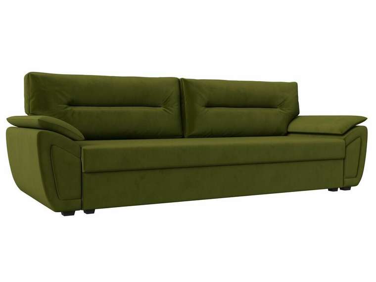 Прямой диван-кровать Нэстор Лайт зеленого цвета