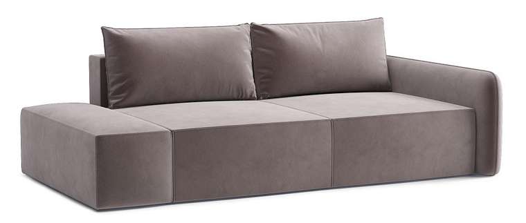 Диван-кровать Портленд коричневого цвета с банкеткой левой 