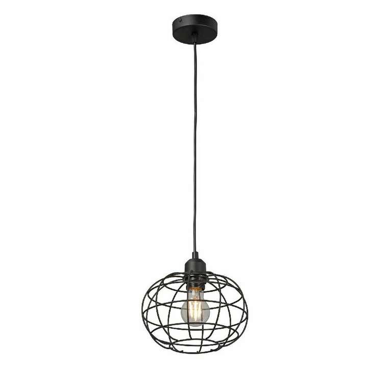 Подвесной светильник V2858-1/1S (металл, цвет черный)