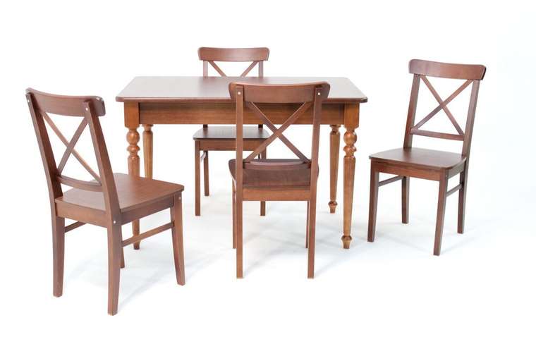 Обеденная группа Вивальди 120 коричневого цвета