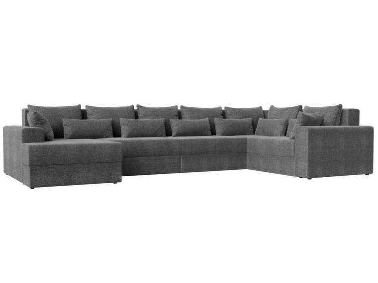 Угловой диван-кровать Майами серого цвета левый угол
