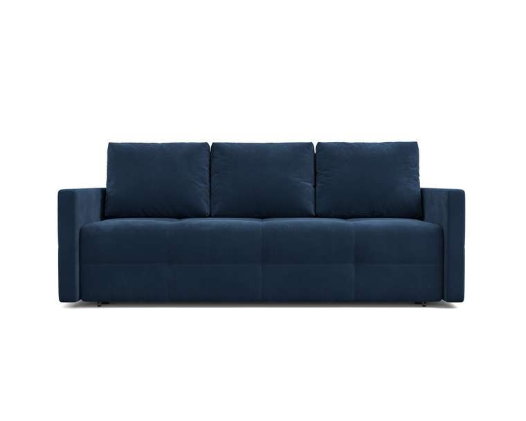 Прямой диван-кровать Марсель 2 темно-синего цвета