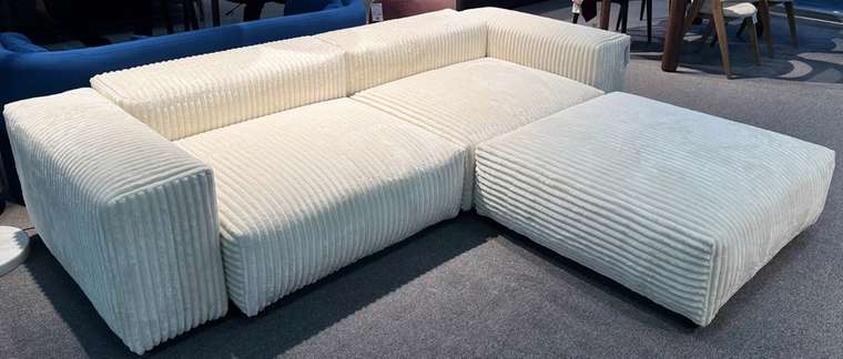 Угловой диван-кровать Фиджи бежевого цвета