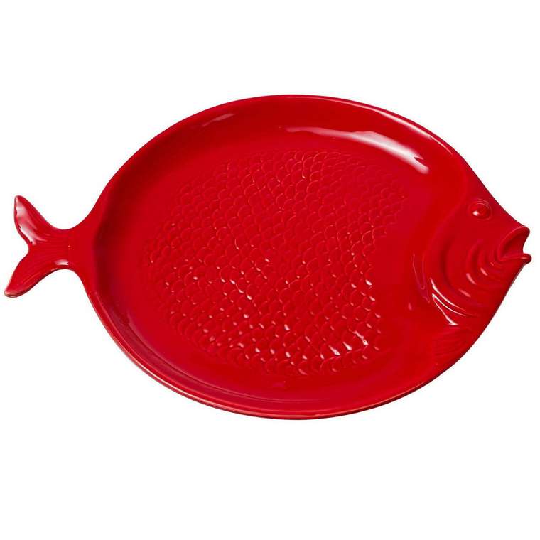 Блюдо-рыба красного цвета