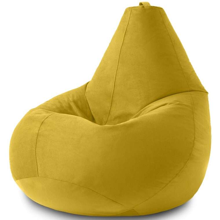 Кресло-мешок груша XXL-Миди желтого цвета