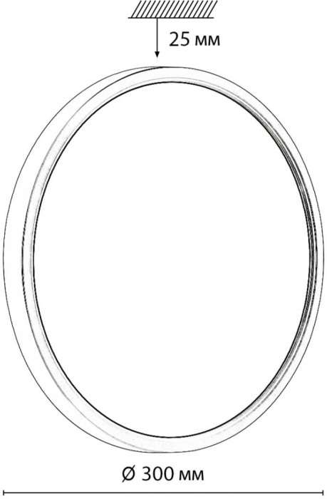 Настенно-потолочный Sonex Omega White 7661/24L MITRA пластик/белый LED 24Вт 3000/4000K D300 IP20