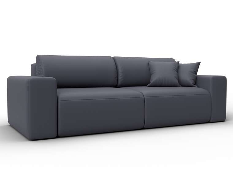 Диван-кровать Лига 036 Классик темно-серого цвета (экокожа)