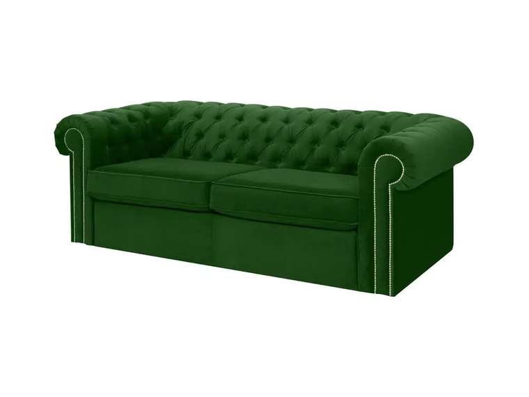 Диван Chesterfield зеленого цвта