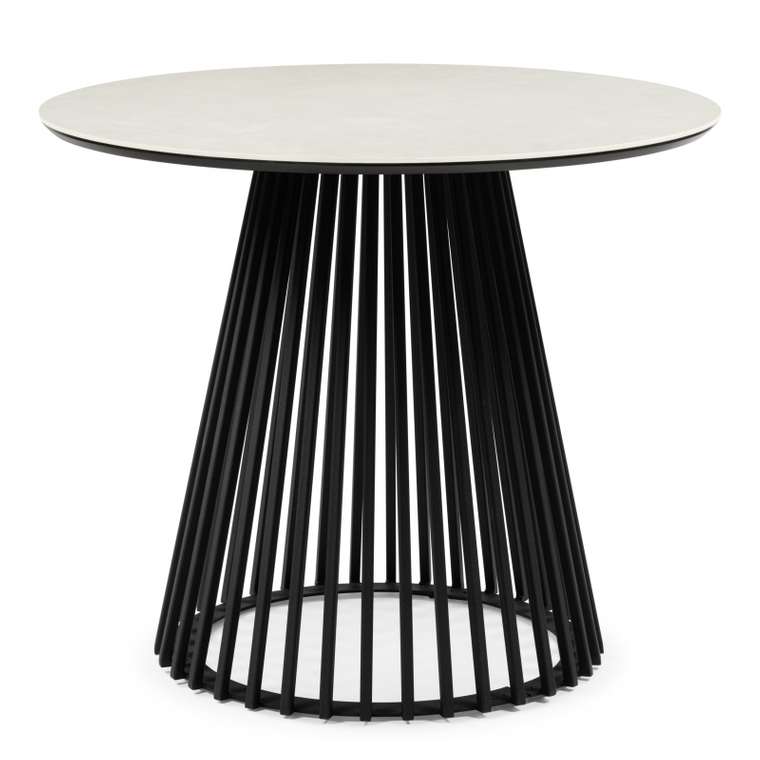 Обеденный стол Нэнси 90 светло-серого цвета