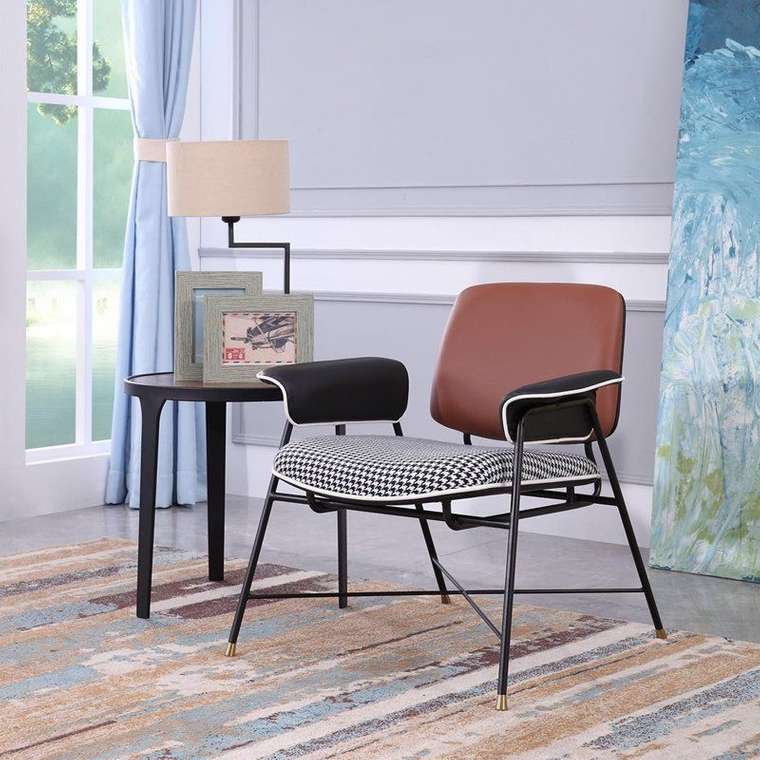 Кресло Bauhaus с коричневой спинкой