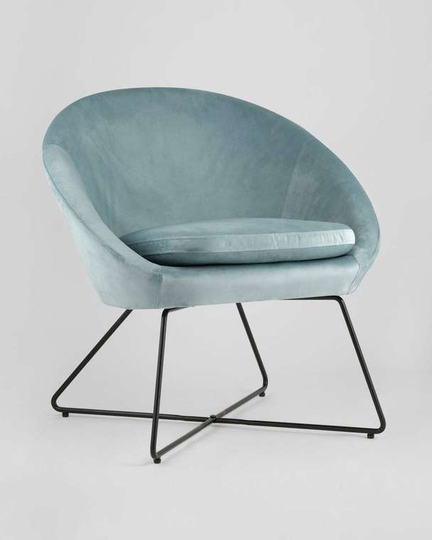 Кресло Колумбия пыльно-голубого цвета