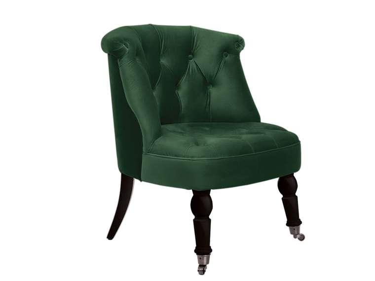 Кресло Visconte зеленого цвета на черных ножках