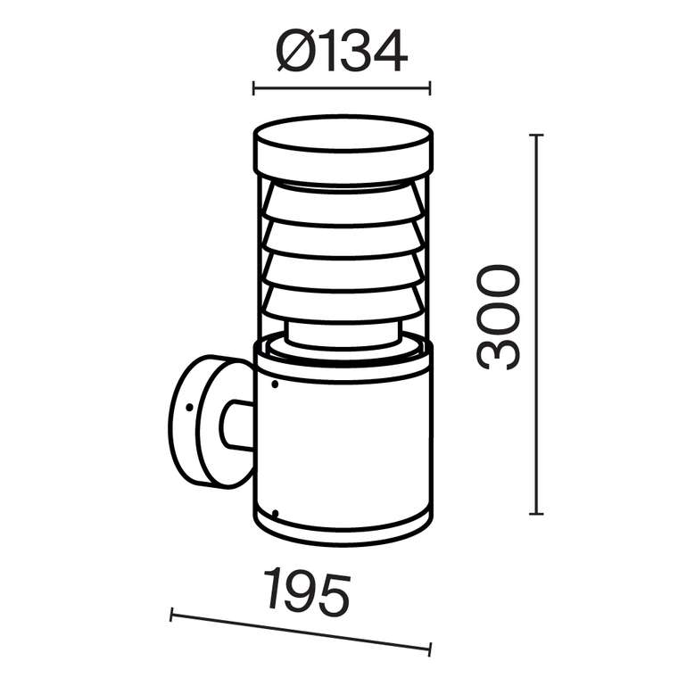 Настенный светильник (бра) Outdoor O439WL-L12GF3K Spir Outdoor
