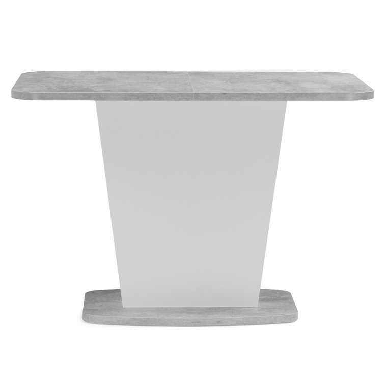 Раздвижной обеденный стол Комфорт серо-белого цвета