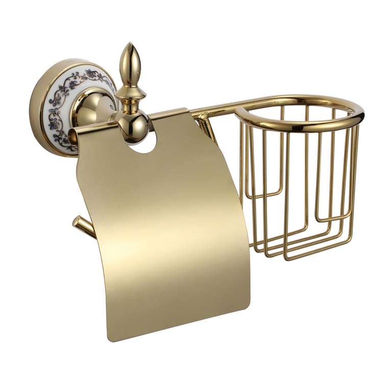 Держатель для туалетной бумаги и освежителя Savol S-L06851B, золото