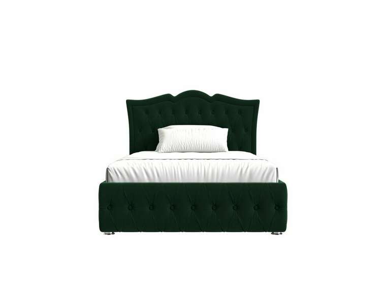 Кровать Герда 140х200 темно-зеленого цвета с подъемным механизмом 