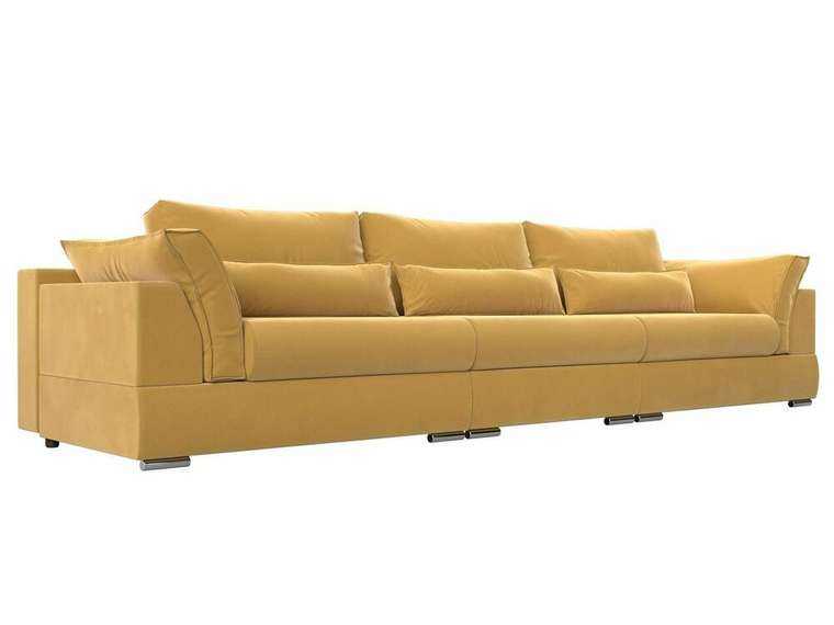 Прямой диван-кровать Пекин Long желтого цвета