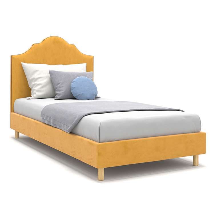 Односпальная кровать Tiana желтого цвета 80х160
