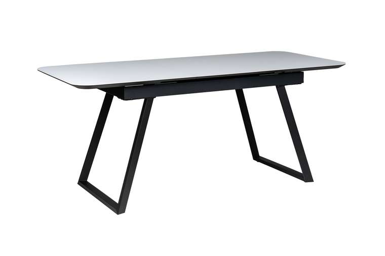 Раздвижной обеденный стол Пеле 120 серо-черного цвета