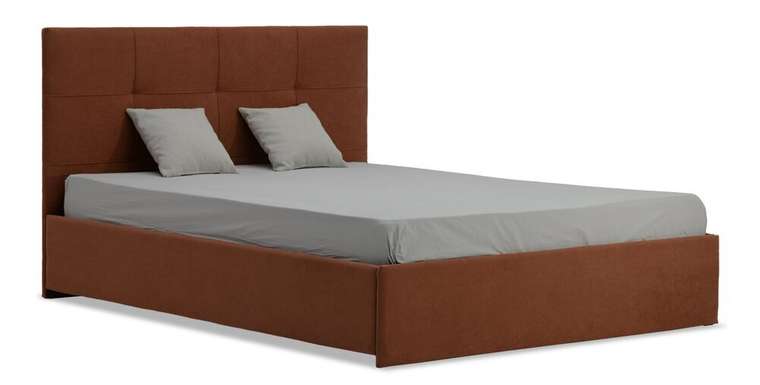 Кровать Келли 140х200 оранжевого цвета без подъемного механизма