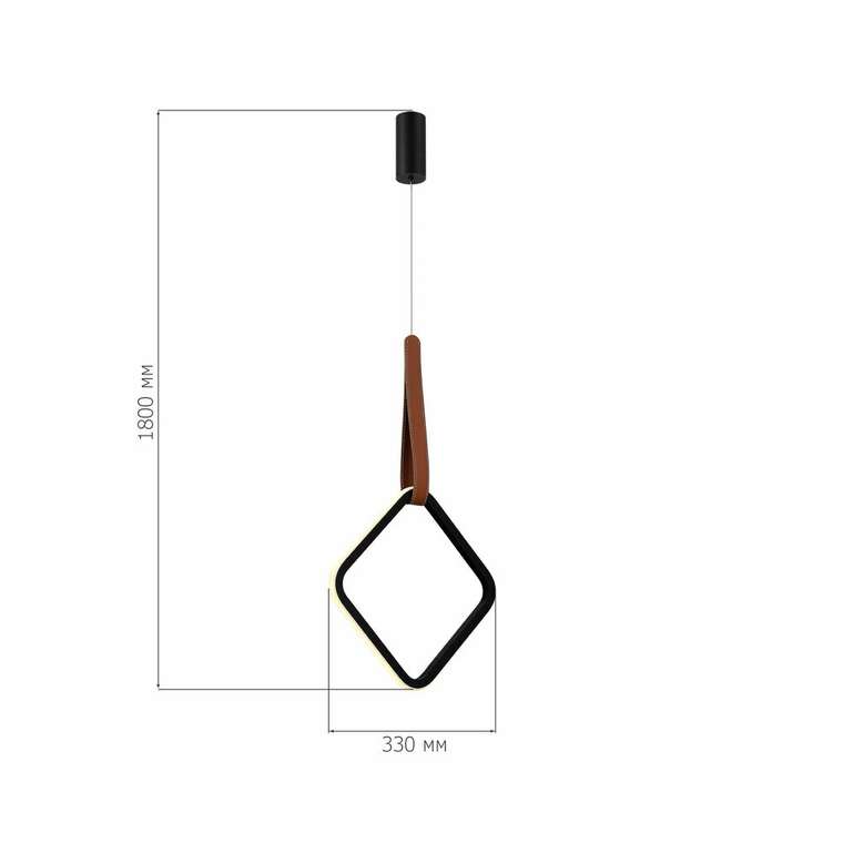 Светильник подвесной ST-Luce Черный/Черный, Терракотовый LED 1*12W 4000K SHAPE