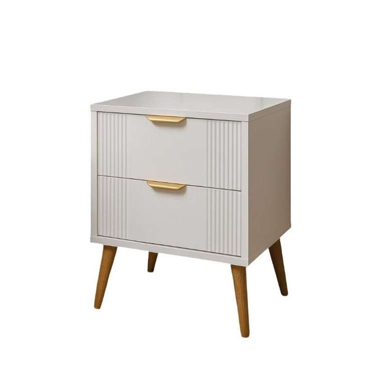 Тумба прикроватная Rain молочного цвета