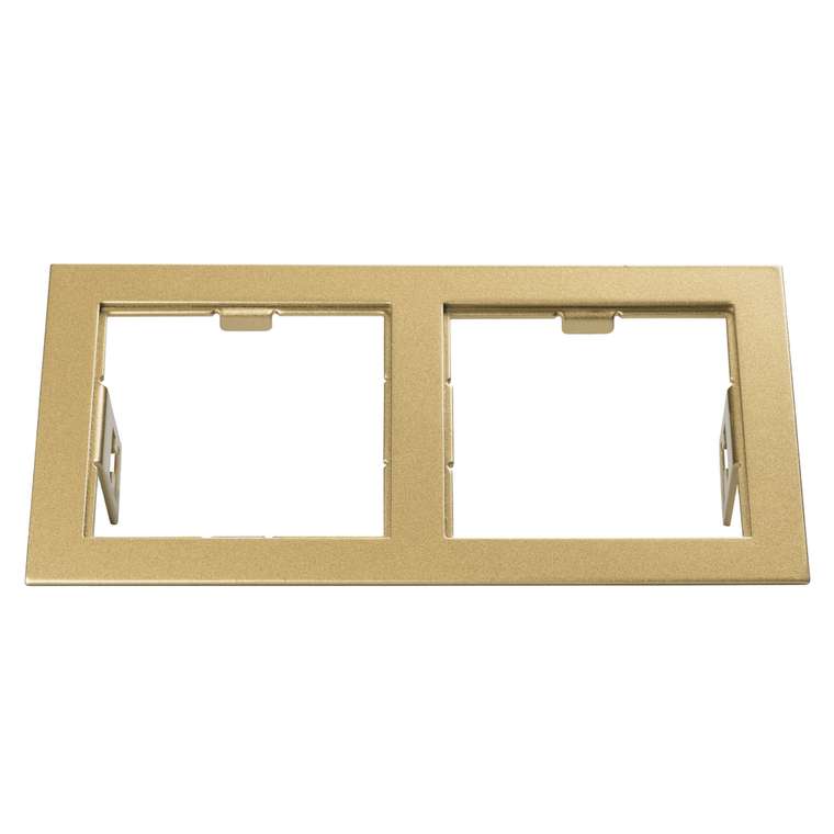 Рамка DOMINO Double QUADRO MR16 ЗОЛОТО