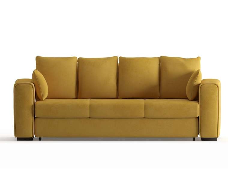 Диван-кровать Рошфор в обивке из велюра желтого цвета