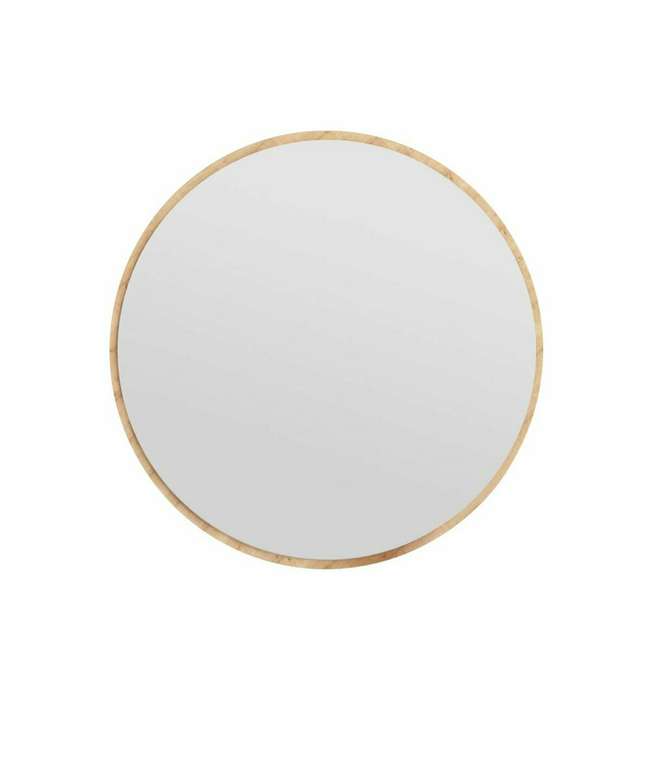 Настенное зеркало Decor 60 в раме бежевого цвета