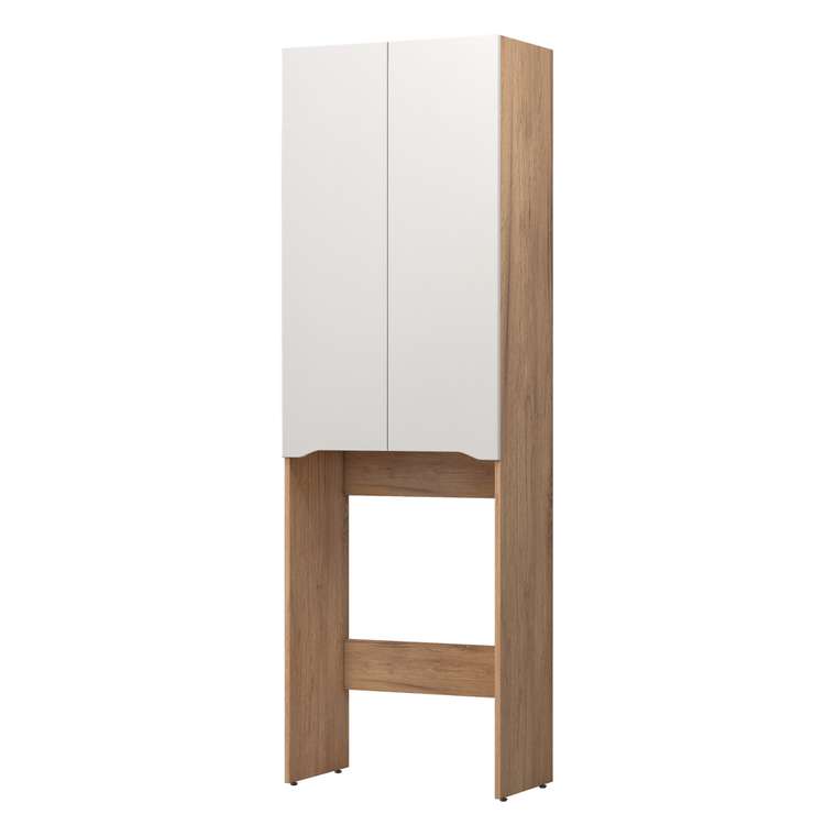 Шкаф под стиральную машину Грани коричнево-белого цвета