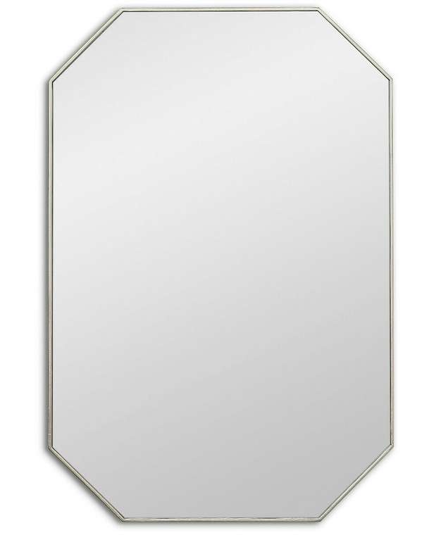Настенное зеркало Stilig M в раме серебряного цвета