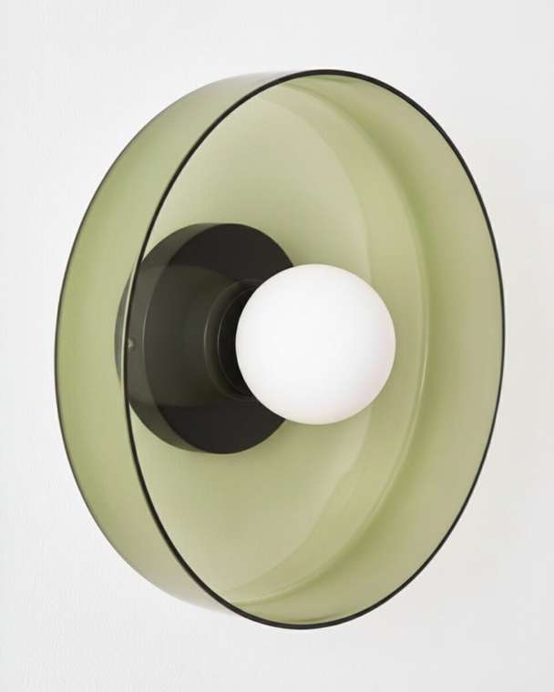 Настенный светильник “Кассель” с зеленым стеклом – 35 см