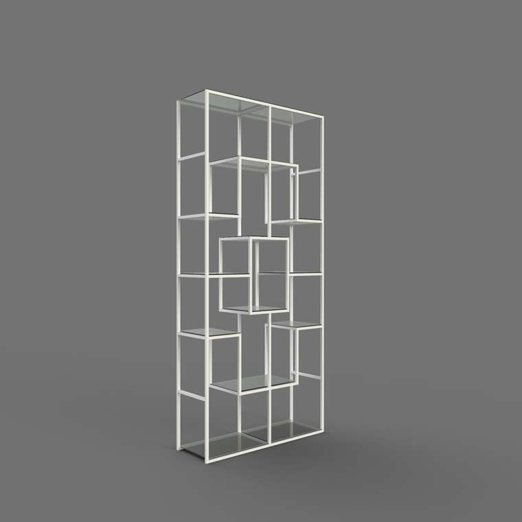 Стеллаж "Martin" белый с зеркалом (2100х1000х300)