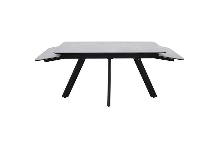 Раздвижной обеденный стол Оникс серо-черного цвета