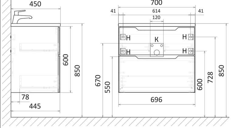 Тумба для комплекта Wector