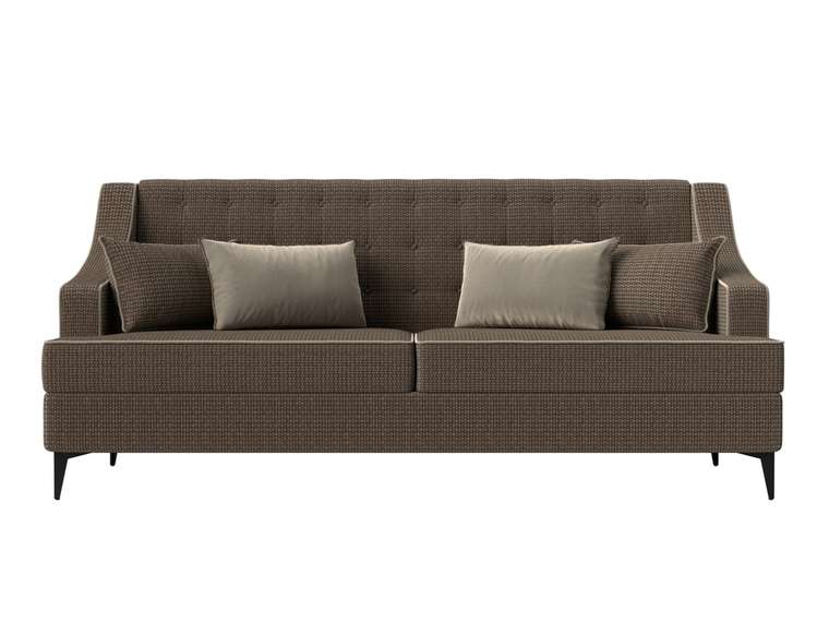 Прямой диван Марк коричнево-бежевого цвета
