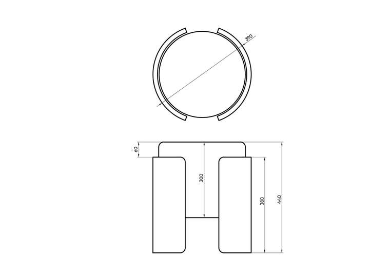 Пуф Lagom янтарного цвета