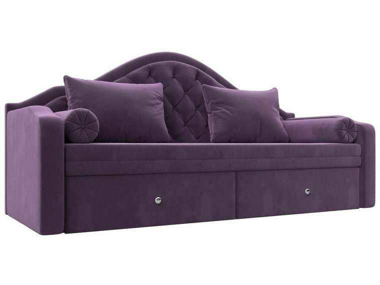 Прямой диван-кровать Сойер сиреневого цвета