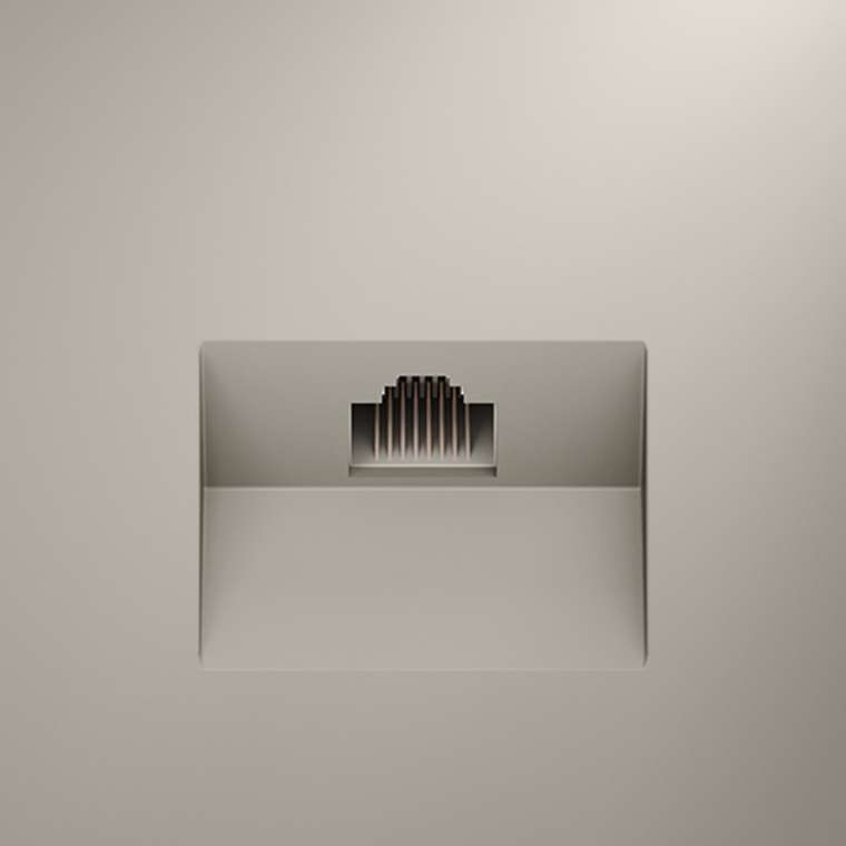 Розетка компьютерная встраиваемая VOLTUM S70 RJ45 кат.6, (кашемир)