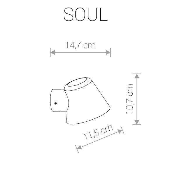 Уличный настенный светильник Soul графитового цвета