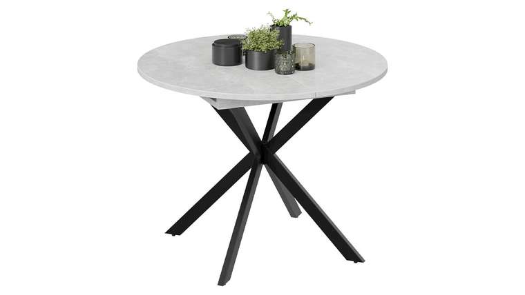 Раздвижной обеденный стол Мэдисон светло-серого цвета