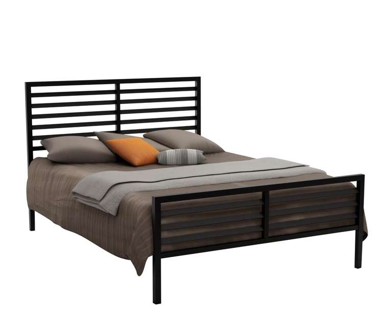 Кровать Даллас 140х200 черного цвета