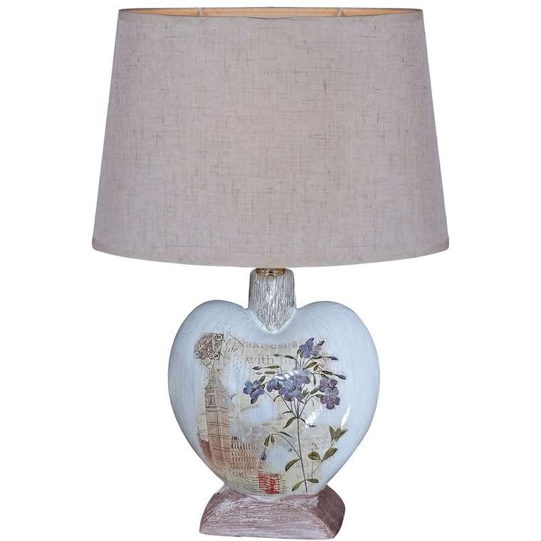 Настольная лампа 00936-0.7-01 (ткань, цвет бежевый)