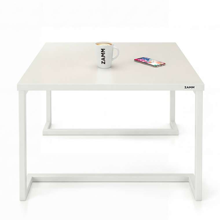 Журнальный стол Холо белого цвета